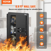 Load image into Gallery viewer, SucceBuy Tall Wall Safe 3/4-Tier Hidden Wall Safe w/ Keypad Q235 Cold-Rolled Steel In Wall Safe for Money Jewelry Passport Home