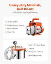 Load image into Gallery viewer, SucceBuy 1.5 / 3 / 5 Gallon Vacuum Chamber & 3.5CFM Single Stage Pump Kit with 4.92ft Hose for Degassing Resin Silicone Epoxies