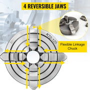Charger l'image dans la visionneuse de galerie, Amocart K72-125 Lathe Chuck 5 Inch 4-Jaw Independent Reversible Jaw Metal Lathe Chuck Turning Machine Accessories, Lathes Use