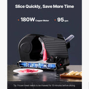 Load image into Gallery viewer, SucceBuy Meat Slicer Electric Deli Food Slicer Meat Cutter with two Premium SUS420 Blades for Meat Cheese Home Use - AMOCART