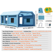 Load image into Gallery viewer, SucceBuy Inflatable Paint Booth Inflatable Spray Booth with Powerful Blowers and Air Filter System Portable Car Paint Booth