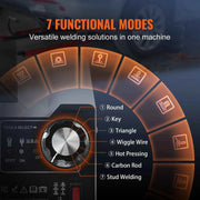 Bild in Galerie-Viewer laden, Amocart Stud Welder Repair Kit 1.8KW Auto Body Spot Welding Dent Puller Machine with 7 Welding Modes for Car Truck Dent Repair