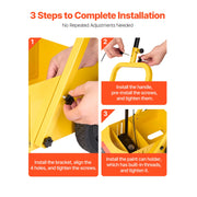 Bild in Galerie-Viewer laden, SucceBuy Striping Line Marking Machine 24 x 13 x 35.4 in 4-Wheel with 2-4 in Adjustable Width for Roads Lots Sports Field Yellow
