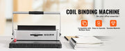 Load image into Gallery viewer, Amocart Coil Spiral Binding Machine Manual Book Maker 34-Holes Binding 120 Sheets Punch Binder w/ Adjustable Coil Binding Spine