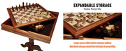 Charger l'image dans la visionneuse de galerie, 18 pouces 3-en-1 Ta en Bois SucceBuy Ensemble Dames Échecs Backgammon