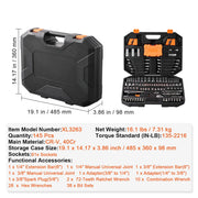 Load image into Gallery viewer, Amocart Mechanics Tool Set and Socket Set 1/4" 3/8" 1/2" Drive Deep Standard Sockets 450 Pcs SAE and Metric Mechanic Tool Kit