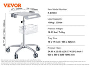 Charger l'image dans la visionneuse de galerie, Amocart Lab Trolley 3-Layer Rolling Cart Metal Mobile Trolley 220 lbs Weight Capacity for Lab Clinic Beauty and Salon