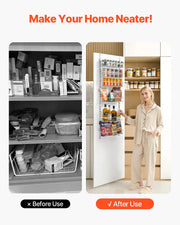 Load image into Gallery viewer, SucceBuy 6/8/9/10 Tier Over the Door Pantry Organizer Heavy-Duty Steel Hanging Spice Rack, Adjustable Wall Seasoning Shelves