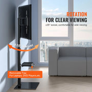 Load image into Gallery viewer, SucceBuy TV Stand Mount Swivel Tall TV Stand for 32 to 85 inch TV Height Adjustable Portable Floor TV Stand Max VESA 600 x 800mm - AMOCART