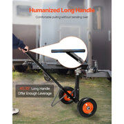 Load image into Gallery viewer, SucceBuy 600lbs Tongue Trailer Dolly with 16.5-22in Adjustable Height & 1-7/8 in Hitch Ball Steel Boat Mover for Moving Car Rvs - AMOCART