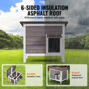 Load image into Gallery viewer, Amocart Outdoor Cat House Weatherproof Feral Cat Shelter for Cats Outdoor Wooden Cat Rabbit House with All-Round Foam Insulated