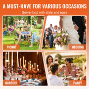 Load image into Gallery viewer, SucceBuy 8QT Rectangle Chafing Dish 2/4/6 Packs w/ Full Size Pans Buffet Catering Warmer Server Folding Stand Fuel Holder Tray