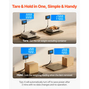 Load image into Gallery viewer, SucceBuy 660 lbs Digital Postal Scale 0.7oz/3.5oz Dual Accuracy Commercial Weight Scale with Hold/Tare Function for Packagese - AMOCART