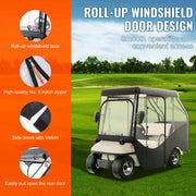 Bild in Galerie-Viewer laden, Amocart Golf Cart Enclosure 420D Polyester Driving Enclosure with 4-Sided Transparent Windows 4 Passenger Club Car Cover
