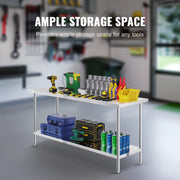 Load image into Gallery viewer, SucceBuy 4 Size Stainless Steel Prep Table Heavy Duty Metal Worktable Commercial Work Table for Restaurant and Home - AMOCART