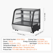 Charger l'image dans la visionneuse de galerie, Amocart 3.5/4.2/5/9.8 cft Refrigerated Display Case Large Commercial Pastry Display Refrigerator with LED Lighting for Bakery