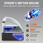 Load image into Gallery viewer, Amocart 5/7/11 Commercial Hot Dog Roller Electric Sausage Maker Barbecue Grill Machine for Camping Party Home Appliance 110V
