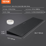 Load image into Gallery viewer, Amocart 1.2" Rise Threshold Ramp Cuttable Natural Rubber Wheelchair Ramp Scooter with Double-Sided Tape for Doorways Driveways