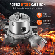 Load image into Gallery viewer, SucceBuy Precision Milling Rotary Table 4''/100mm Horizontal Vertical Model with 3-Jaw Chuck Indexing Tools for Milling Machines