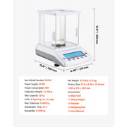 Load image into Gallery viewer, SucceBuy Analytical Balance High Precision Electronic Digital Analytical Balance with Glass Draft Shield for Laboratory Jewelry - AMOCART