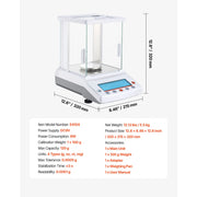 Load image into Gallery viewer, Amocart Analytical Balance High Precision Electronic Digital Analytical Balance with Glass Draft Shield for Laboratory Jewelry