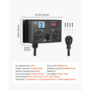 Load image into Gallery viewer, Amocart Manual EV Charging Switch for Dryer & EV 24A Max 240V with Circuit Breaker Real-Time Display Hand-Operated Selector ETL