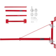 Load image into Gallery viewer, SucceBuy Electric Hoist Support Arm Swing Holder with Pole Steel Hoist Frame 180° Scaffold Winch Lifting Arm for Workshop Garage - AMOCART