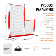 Load image into Gallery viewer, Amocart L Screen Baseball for Batting Cage 7x7 ft Softball Safety Screen Body Protector Portable Batting Screen with Carry Bag