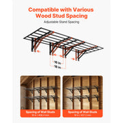 Load image into Gallery viewer, Amocart 2-Tier Wall Garage Shelving Wall Mounted Shelving Unit 24x72in 800lbs Per Shelf Floating Storage Metal Rack for Garage