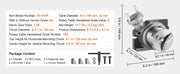 Charger l'image dans la visionneuse de galerie, Table rotative de fraisage de précision SucceBuy 4''/100mm modèle horizontal-vertical avec mandrin à 3 mors, outils d'indexation pour fraiseuses
