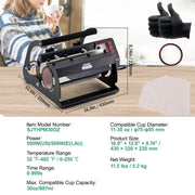 Charger l'image dans la visionneuse de galerie, Amocart Tumbler Heat Press Machine 2 Station Heaters 11-30oz Mug Press Tumbler Press Sublimation Tumblers Cups and Mug 19.6lbs