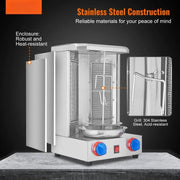 Charger l'image dans la visionneuse de galerie, Amocart Shawarma Grill Machine13 lbs Chicken Shawarma Cooker Ga-s Vertical Broiler Gyro Rotisserie Oven Doner Kebab for Home