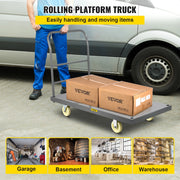 Load image into Gallery viewer, Succebuy Platform Truck 2000lbs Capacity Steel flatbed Tool Cart 47" x 24" x 32" Flat Dolly Hand Trucks with 5" Nylon Casters