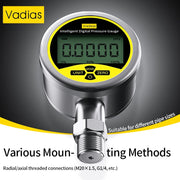 Load image into Gallery viewer, Digital Pressure Manometer -0.1-60Mpa Digital Pressure Gauge 80mm Pressure Manometer M20*1.5 0.2% SS304 Digital Pressure Gauge