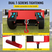 Load image into Gallery viewer, SucceBuy Forklift Lifting Hoist Swivel Hook Mobile Crane 4400 lbs 2 Ton Lift Mobile Crane Attachments for Garage Workshop - AMOCART
