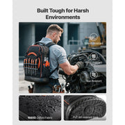 Bild in Galerie-Viewer laden, Amocart 65 Pockets Tool Bag Tool Backpack with Molded Base Electrician Jobsite Back Pack for Repairman Tools Storage Organizer