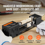 Load image into Gallery viewer, SucceBuy Mini Wood Lathe Machine 2.76inx6.3in 24VDC 96W Machine Accessories 7 Speed s for DIY Woodworking Wood Drill Rotary Tool