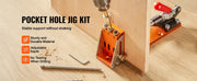 Bild in Galerie-Viewer laden, Amocart 30 Pcs Pocket Hole Jig Kit Adjustable & Easy to Use Pocket Hole Jig System with Step Drills Wrenches Drill Stop Rings