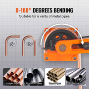 Bild in Galerie-Viewer laden, Amocart Manual Pipe Bender 7 Bending Dies Multifunction Steel Copper Tube Bending Machine Lever Heavy Duty Tube Bender Tools