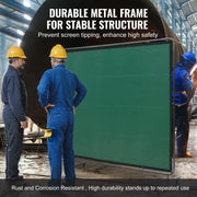 Charger l'image dans la visionneuse de galerie, Écran de Soudage SucceBuy avec Cadre Écran de Protection de Soudage en Vinyle Ignifuge 4 Roues Pivotantes pour Atelier/Industrie