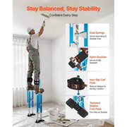 Load image into Gallery viewer, Amocart 228 lbs Drywall Stilts 24.2–40.3In Adjustable Aluminum Painter Stilts Non-Slip Rubber Feet Dual Spring Shock Absorption