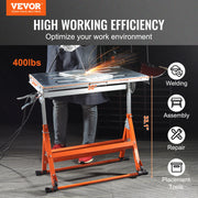 Load image into Gallery viewer, SucceBuy 18/20/24Inch Foldable Welding Table Steel Table Top Auxiliary Welding Tool Flexible Height Portable Workbench for Work - AMOCART