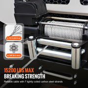 Load image into Gallery viewer, SucceBuy 50/75/100Feet Galvanized Steel Winch Cable 3/8 Inch Breaking Strength Wire Winch Rope For SUV Large Off-Road Vehicle - AMOCART
