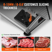 Load image into Gallery viewer, SucceBuy Meat Slicer Electric Deli Food Slicer SUS 420 Stainless Steel Blade and Blade Guard Adjustable Thickness for Home Use - AMOCART