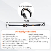 Load image into Gallery viewer, SucceBuy 4pcs Trailer Ratchet Tie Down Straps with Padded Handles Hook Brake Binding Belt for Moving Securing Cargo Motorcycle