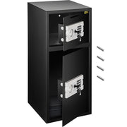 Load image into Gallery viewer, SucceBuy 33" Double Door Safe Deposit Box Secret Hidden Piggy Bank Steel Separate Storage Space Electronic Lock for Office Home - AMOCART