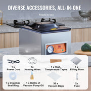 Load image into Gallery viewer, SucceBuy DZ-260S Chamber Vacuum Sealer 260W Vacuum Packing Machine with 10.2" Sealing Length for Wet Foods Meats Home Kitchen