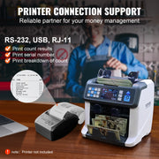 Load image into Gallery viewer, SucceBuy 1200 Pcs/Min Money Counter Business Cash Register Bills Counterfeit Detector 2 CIS/UV/MG/IR/DD/SN Function Bank Store