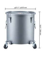 Bild in Galerie-Viewer laden, SucceBuy 8/10/16 Gallon Fryer Grease Bucket Oil Disposal Caddy with Caster Base Rust-Proof Coating Oil Transport Container w/Lid