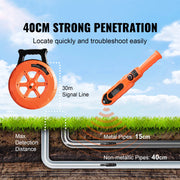 Load image into Gallery viewer, Amocart Pipe Locators 30m Underground P67 Waterproof Pipe Blockage Detector Sewer Wall Scanner Plumbing Tool for Plastic Metal